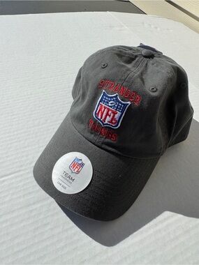NFL Team Headwear Stranger Things NFL Shield Gray Embroidered strap back Hat OS